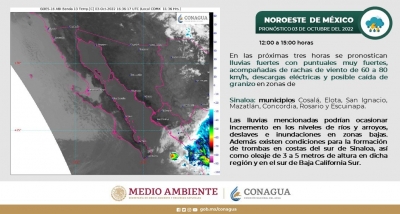 Cruciales las pr&oacute;ximas tres horas en paso de hurac&aacute;n &ldquo;Orlene&rdquo;