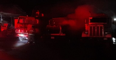 Explotan tres camiones en parque industrial de Ahome