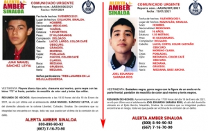 Desaparecen dos adolescentes de Culiac&aacute;n y Mazatl&aacute;n