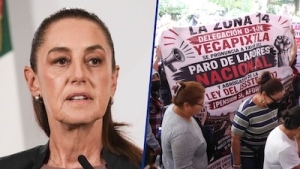 Sheinbaum acusa a la "ultraderecha" de financiar protestas para boicotear el inicio del Mundial 2026
