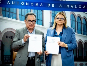 La UAS, a trav&eacute;s del Rector Jes&uacute;s Madue&ntilde;a, y BBVA firman fideicomiso para garantizar el pago de pensiones y jubilaciones de la instituci&oacute;n