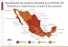 Mapa de sem&aacute;foro epidemiol&oacute;gico: mitad rojo, mitad naranja