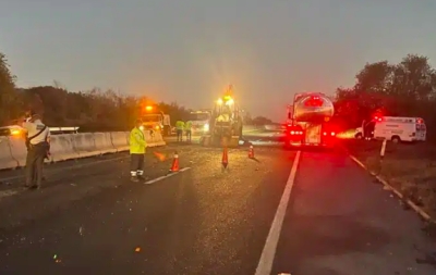 Resulta ileso el conductor de un trailer tras accidentarse en Kil&oacute;metro 43 de la autopista Mazatl&aacute;n-Culiac&aacute;n