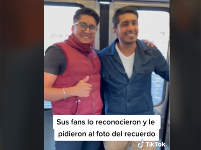Cachan a Tenoch Huerta viajando en el Metro de CDMX y 'revientan' las redes