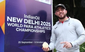 Sinaloense Luis Carlos L&oacute;pez rompe r&eacute;cord y gana oro en Mundial de Para Atletismo Nueva Delhi 2025
