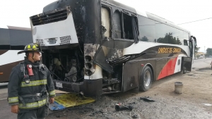 Se incendia autob&uacute;s de ruta for&aacute;nea en El Salado, fallan medidas de seguridad