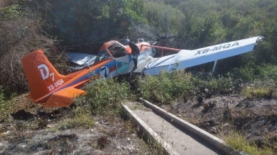 Se desploma una avioneta fumigadora en Elota