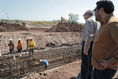 Supervisa Rocha Moya puente en construcci&oacute;n del S&aacute;nchez Alonso y paso deprimido de la M&eacute;xico 15