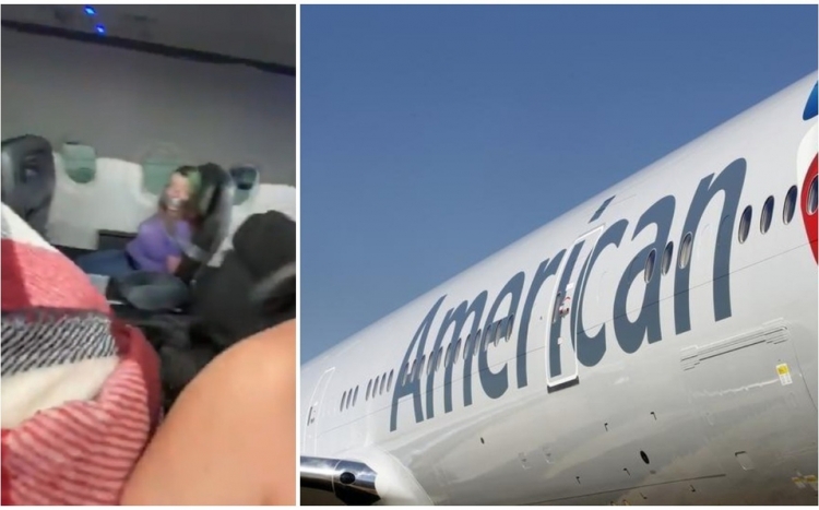 Mujer es amarrada al asiento por intentar abrir puertas de avi&oacute;n en vuelo