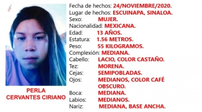 La FGE solicita la colaboraci&oacute;n ciudadana para localizar a Perla