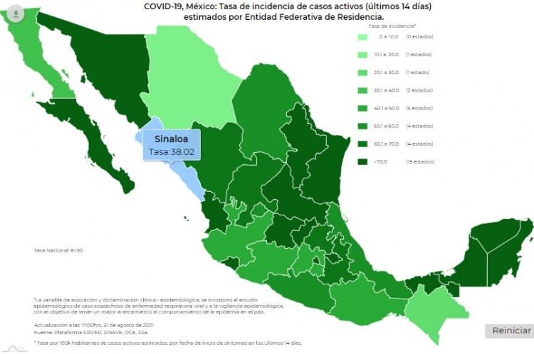 Suman 3,352,410 casos acumulados por el virus Covid-19 en M&eacute;xico.