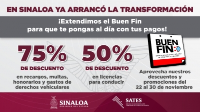 Se extiende pr&oacute;rroga por &lsquo;Buen Fin&rsquo; en pago de impuestos, recargos y tr&aacute;mites vehiculares