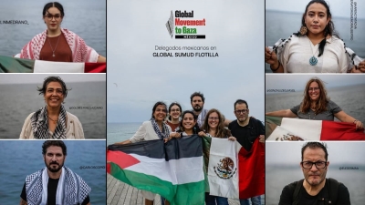 6 mexicanos son detenidos por Israel en la Global Sumud Flotilla en Gaza; Sheinbaum pide su repatriaci&oacute;n