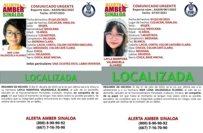 Las hermanas Layla Mariposa y Mar Luna fueron localizadas
