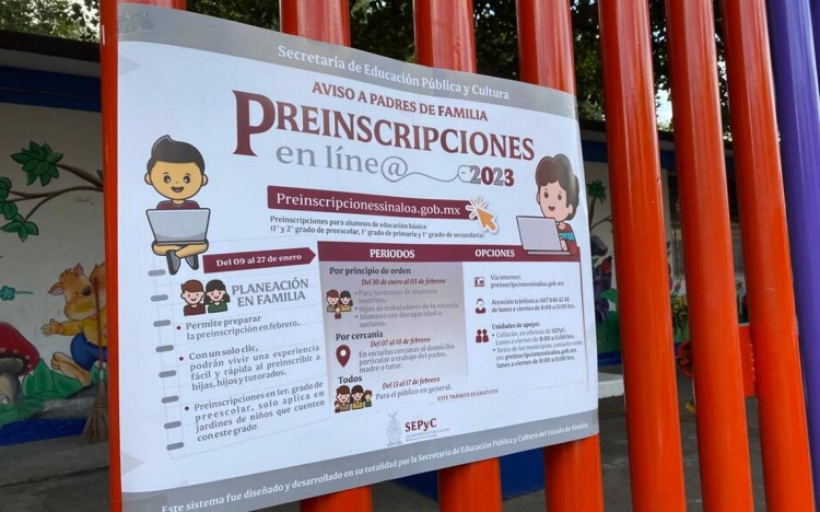 Ma&ntilde;ana lunes inician las preinscripciones escolares en l&iacute;nea 2023