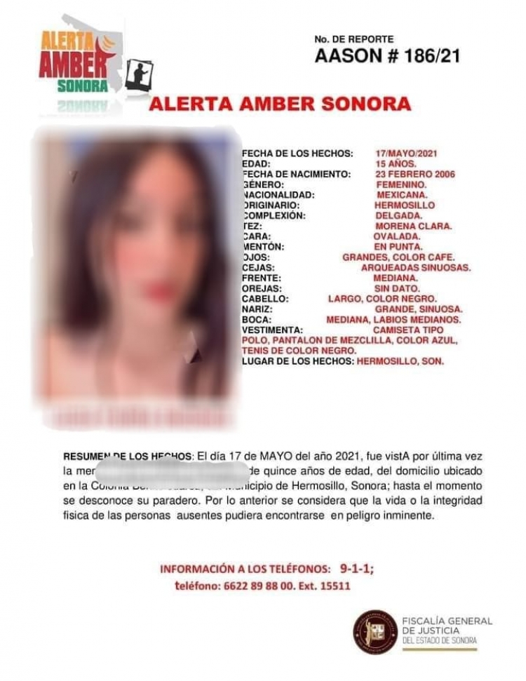 Localizan a menor sonorense en Sinaloa