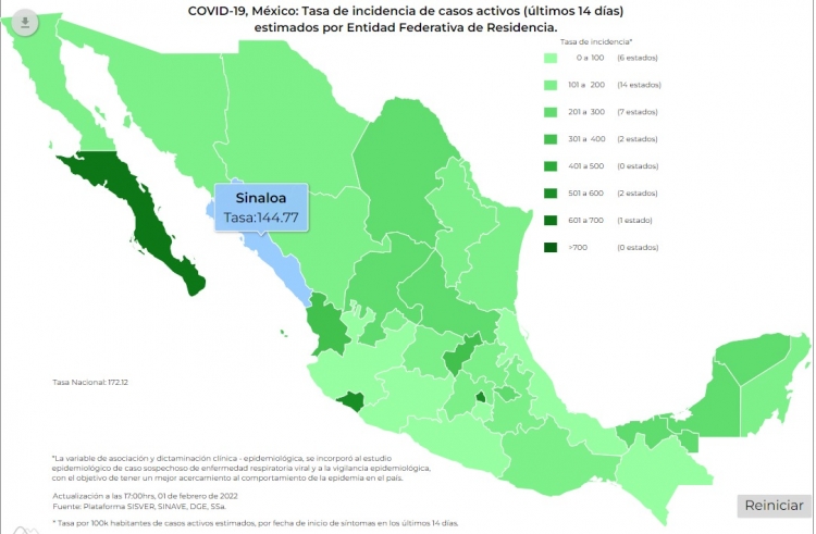M&eacute;xico sum&oacute; 43 mil 099 nuevos contagios de COVID-19 este martes
