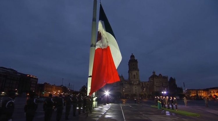 El gobierno de M&eacute;xico realiza acto c&iacute;vico en memoria de las v&iacute;ctimas de los sismos de 1985 y 2017