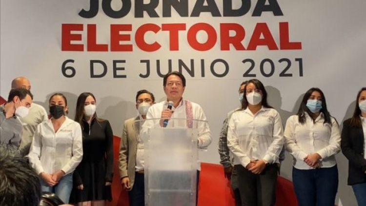 DELGADO PRESUME TRIUNFO DE MORENA EN 6 GUBERNATURAS; CALLA SOBRE SIN
