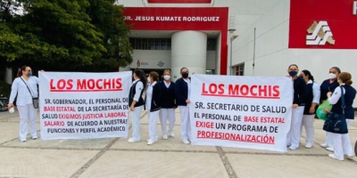 Personal de enfermer&iacute;a del Hospital General exigen salarios dignos