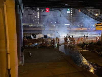 Ca&iacute;da e incendio de un autob&uacute;s en la ciudad de Mestre, Venecia, provoca la muerte de 20 personas