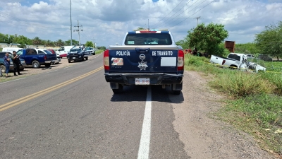 Fallece una mujer en un accidente de tr&aacute;nsito, sobre la carretera 'La 19', en Costa Rica, al Sur de Culiac&aacute;n