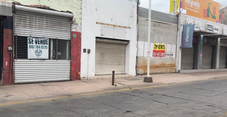 Estragos de la Pandemia y la inseguridad mantienen locales sin rentar en el Centro