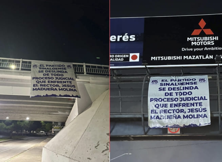 Se deslinda el PAS de mantas pol&iacute;ticas colgadas en puentes