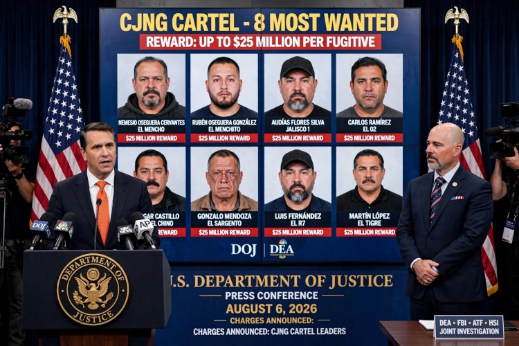 Va EEUU contra el CJNG en ambos lados de la frontera; ofrece 100 mdd por 8 de sus l&iacute;deres