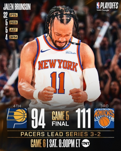 Knicks de Nueva York prolong&oacute; el pase a la final del Este en la NBA