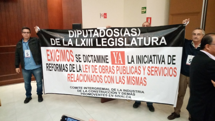 No hay dictamen para Ley de Obras P&uacute;blicas en Sinaloa