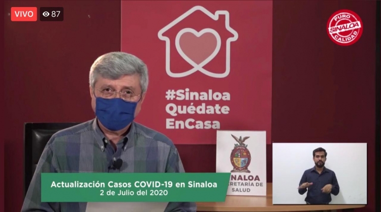Sinaloa con 157 nuevos casos; hay 8,613 casos confirmados