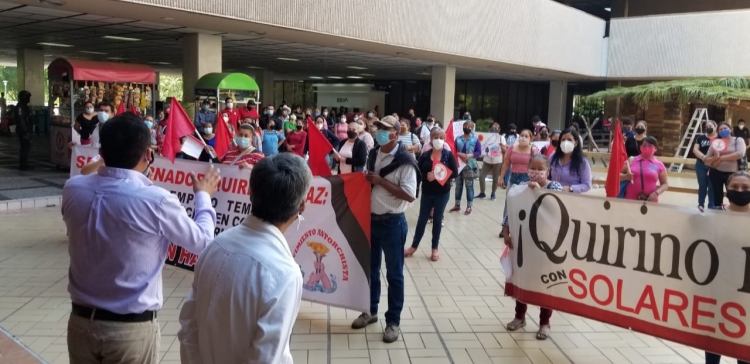 Que les cumpla el Gobierno con la entrega de terrenos, despensas y empleos, piden antorchistas