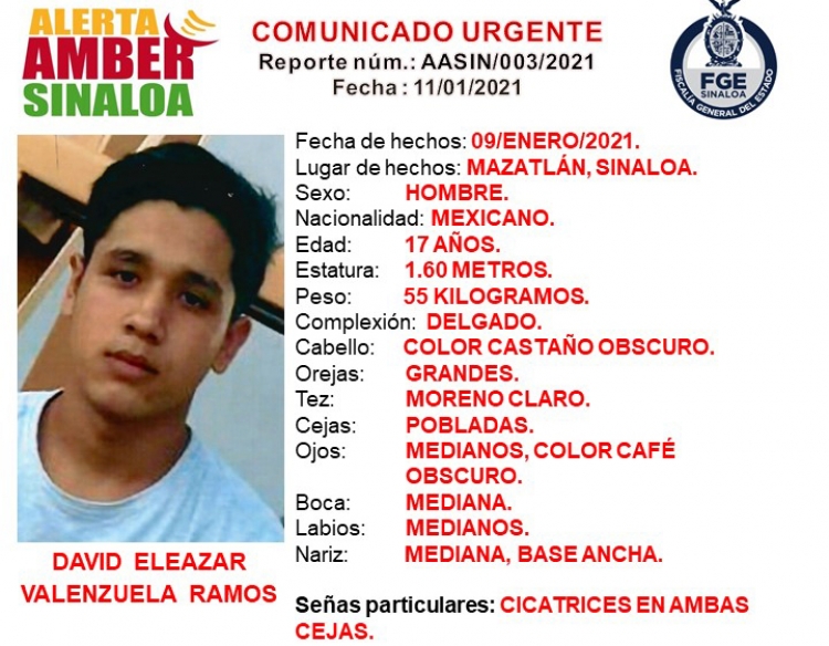 &iexcl;Ayuda a localizar a David Eleazar!