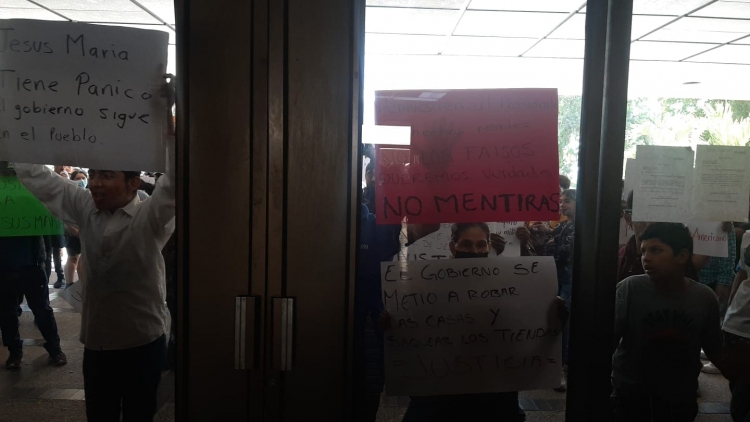 Pobladores exigen al Gobierno salir de Jes&uacute;s Mar&iacute;a