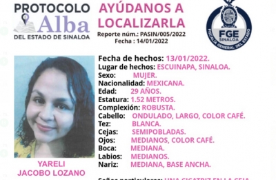 Desaparece Yareli en Escuinapa