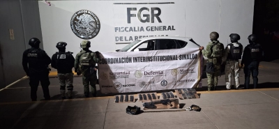 Grupo Interinstitucional asegura un veh&iacute;culo, un arma de fuego y municiones