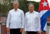 AMLO recibe a Miguel D&iacute;az-Canel, presidente de Cuba, en el aeropuerto de Campeche