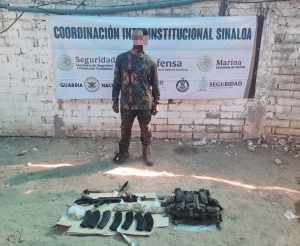 En Elota fuerzas federales aseguraron a un civil con artefactos explosivos improvisados
