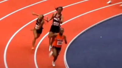 Atleta conmociona a su rival al darle un golpe en la nuca durante una carrera en Virginia