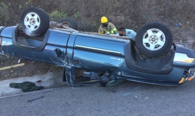 Nueve integrantes de una familia resultan lesionados en volcadura por la carretera M&eacute;xico 15