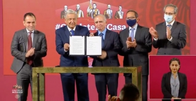 Anuncian AMLO e iniciativa privada 39 proyectos de inversi&oacute;n