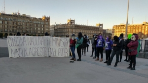 En CdMx, colectivo de mujeres protesta contra F&eacute;lix Salgado Macedonio