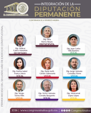Congreso de Sinaloa clausura Primer Periodo Ordinario del Segundo A&ntilde;o de Ejercicio Constitucional e instala Diputaci&oacute;n Permanente