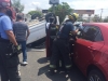 Susto y p&eacute;rdidas materiales en choque y volcadura por el Lola Beltr&aacute;n, en Culiac&aacute;n