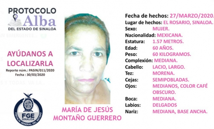&iexcl;Ayuda a localizar a Mar&iacute;a de Jes&uacute;s Monta&ntilde;o!