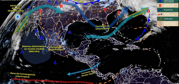 Frente fr&iacute;o traer&aacute; descenso de temperaturas en el norte de M&eacute;xico