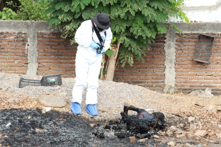 Totalmente carbonizado, encuentran el cuerpo de un hombre al interior de un terreno en la colonia El Barrio