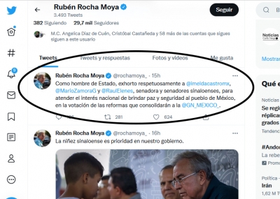Critica el PAN presiones de Rocha y Quirino para que senadores voten hoy a favor del Ej&eacute;rcito en las calles