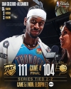 Oklahoma City vuelven a empatar la final al ganar el juego 4 a los Pacers